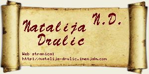 Natalija Drulić vizit kartica
